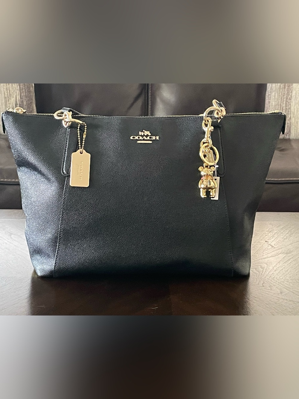 Coach Ava Crossgrain Leather tote